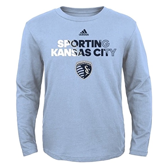 adidas Other - NWT [Adidas] Sporting Kansas City MLS Light Blue Long Sleeve Shirt Youth L (7)